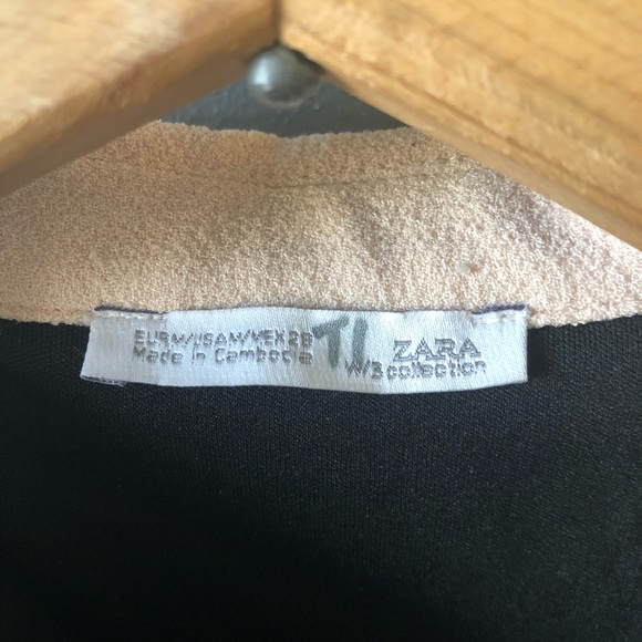 Zara Black Lace Peter Pan Collar Dress - Picture 5 of 5